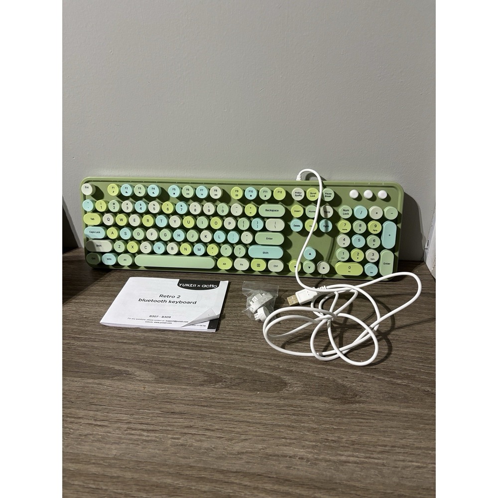 Wired Keyboard Retro Round 84 Keys Lightweight Keyboard For PC MAC Model: SK-623